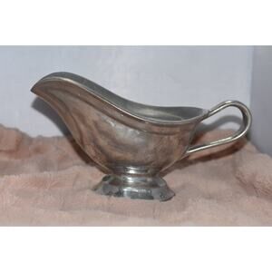 Vintage Wilton Armetale 10" Pewter Gravy Boat or Sauce Pitcher